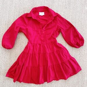 Tuckernuck Pomander Place tiered red Dress Size X-Small - 100% cotton
